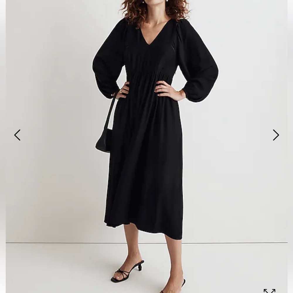 Madewell V-Neck Empire Midi Dress